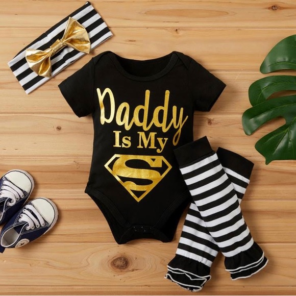 BUNDLE DEAL‼️ NWT FLOWERED RUFFLE BODYSUIT/Infant Girls 3-piece Set - Picture 8 of 12